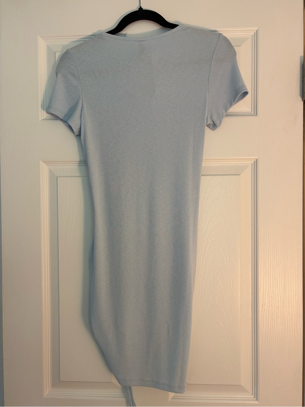 H&M Light Blue Side-Ruched Mini Dress - Picture 4 of 4